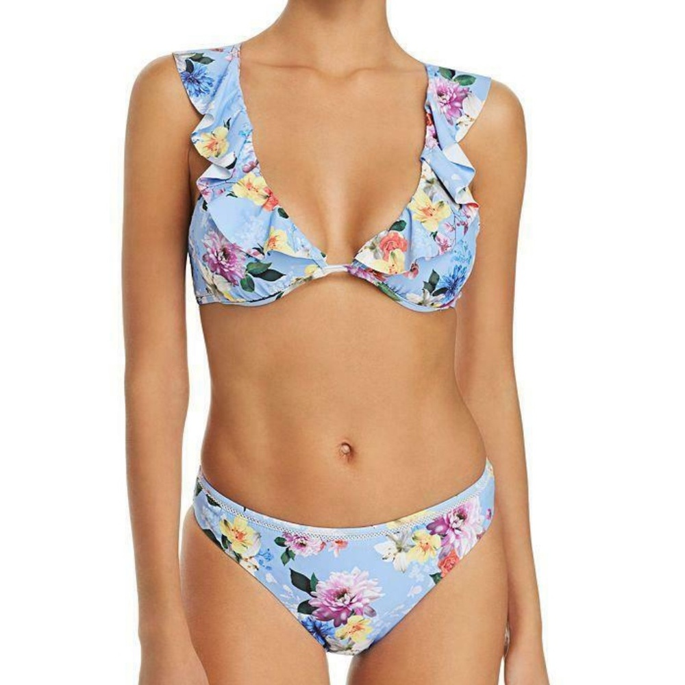 Nanette Lepore Monaco bouquet Blue Bikini